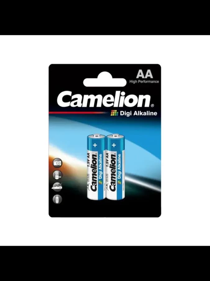 Батарейка CAMELION Digi Alkaline (LR6-BP2DG) AA, 1.5V, 2 шт. в блистере