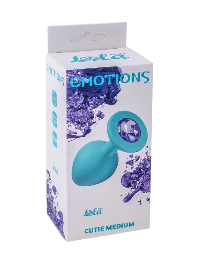 Анальная пробка Emotions Cutie Medium Turquoise light purple