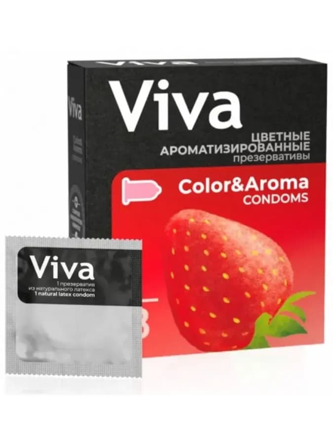 Презерватив viva ароматизированные цветные n3