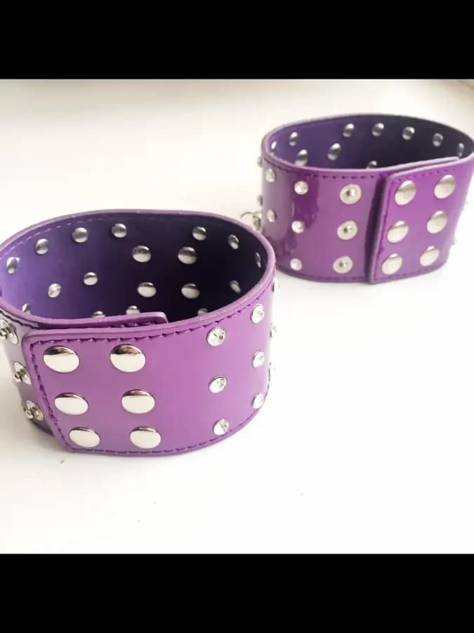 Фиксаторы со стразами Purple фиолетовые