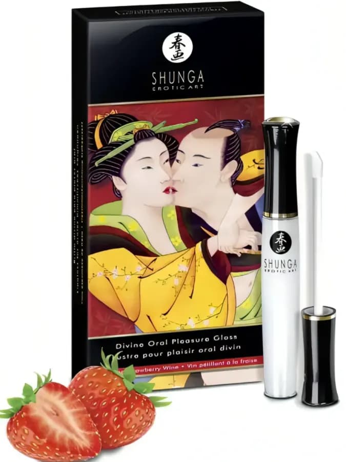 Shunga блеск для губ клубника и шампанское 10 мл