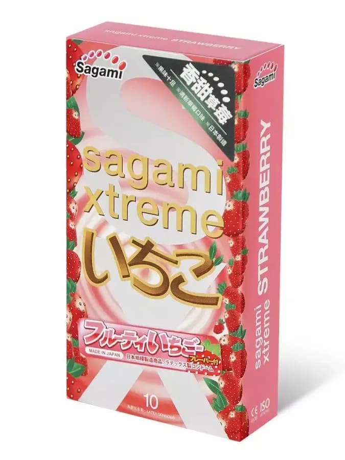 Презервативы Sagami xtreme strawberry 10 шт