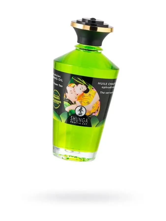 Массажное возбуждающее масло Organic Зеленый чай 100 мл — фото 2
