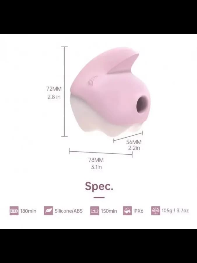 Вакуумный клиторальный стимулятор с вибрацией Unicorn — фото 3