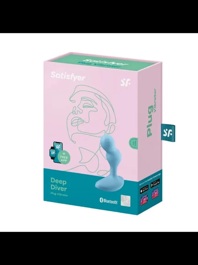 Анальный вибростимулятор Satisfyer Deep Diver, голубой — фото 2