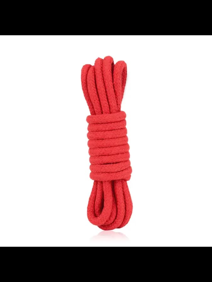 Красная хлопковая веревка 3 м для связывания "Bondage Rope" — фото 3
