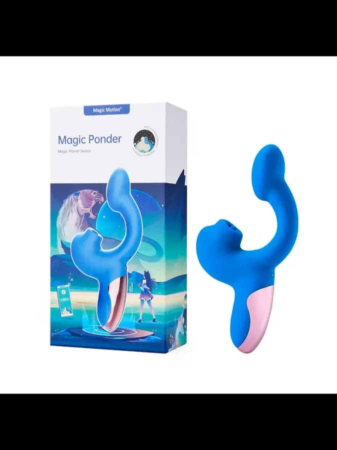 Вибратор с двойной стимуляцией Magic Ponder синий от Magic Motion