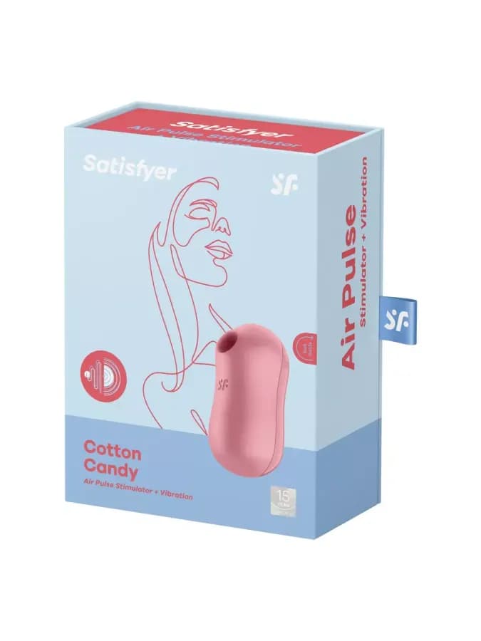 Вакуумный стимулятор клитора с вибрацией Satisfyer Cotton Candy розовый — фото 4