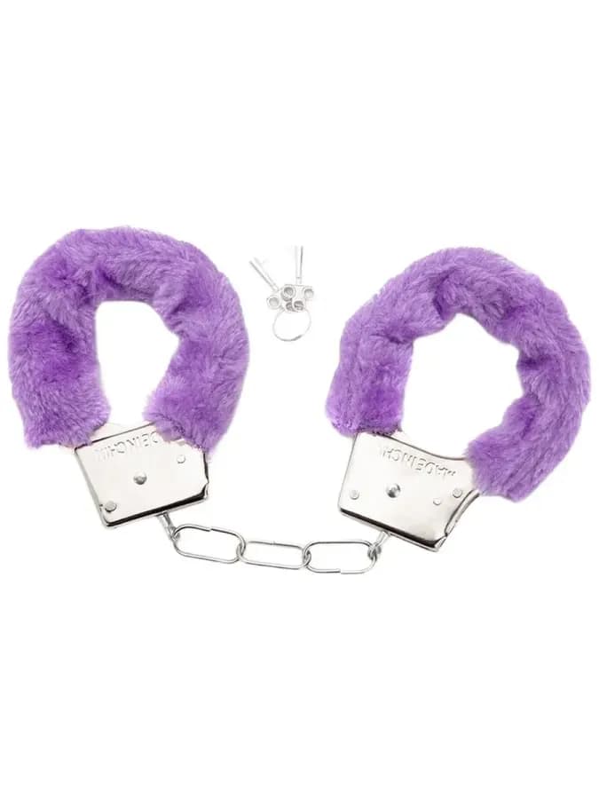 Меховые наручники, фиолетовые, MMG Sex Toys Manette Lana — фото 2
