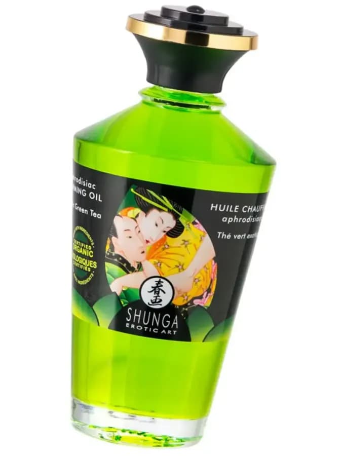 Массажное возбуждающее масло Organic Зеленый чай 100 мл — фото 3