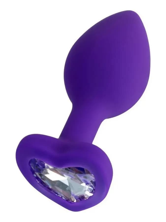 ToDo Diamond Heart — анальная втулка с кристаллом, 8×3 см