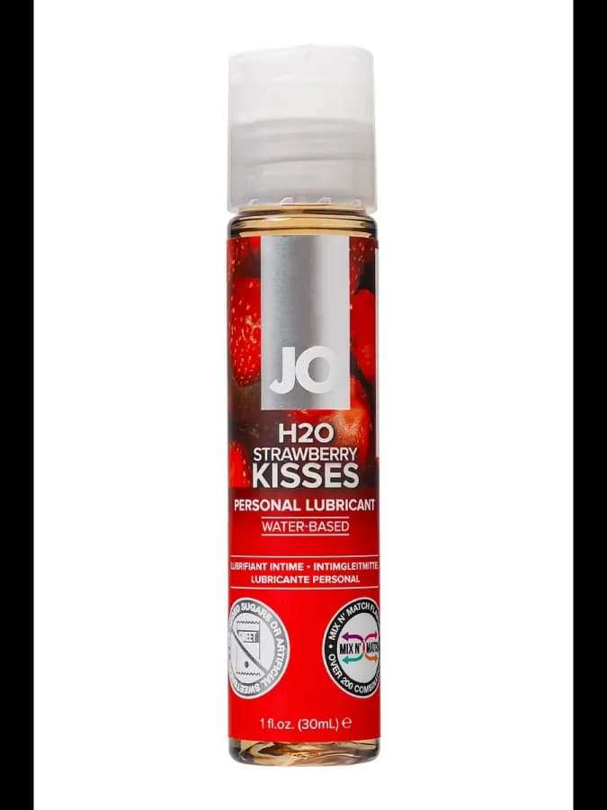 Лубрикант аромат клубники JO Flavored Strawberry Kiss — фото 6