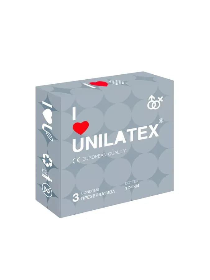 Презервативы Unilatex Dotted/точечные, 3 шт
