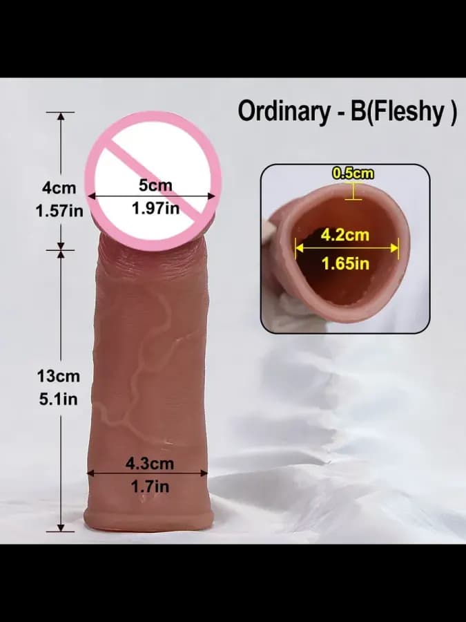 Силиконовая секс-игрушка, 13см, 5см, Fleshy-ordinary-B
