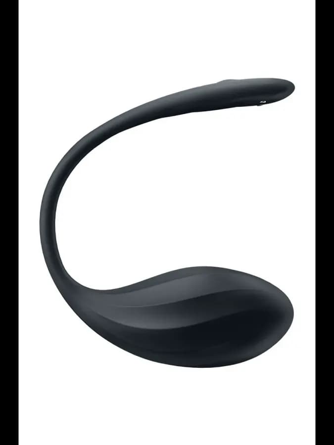 Виброяйцо Satisfyer Ribbed Petal черный (Connect App) — фото 3