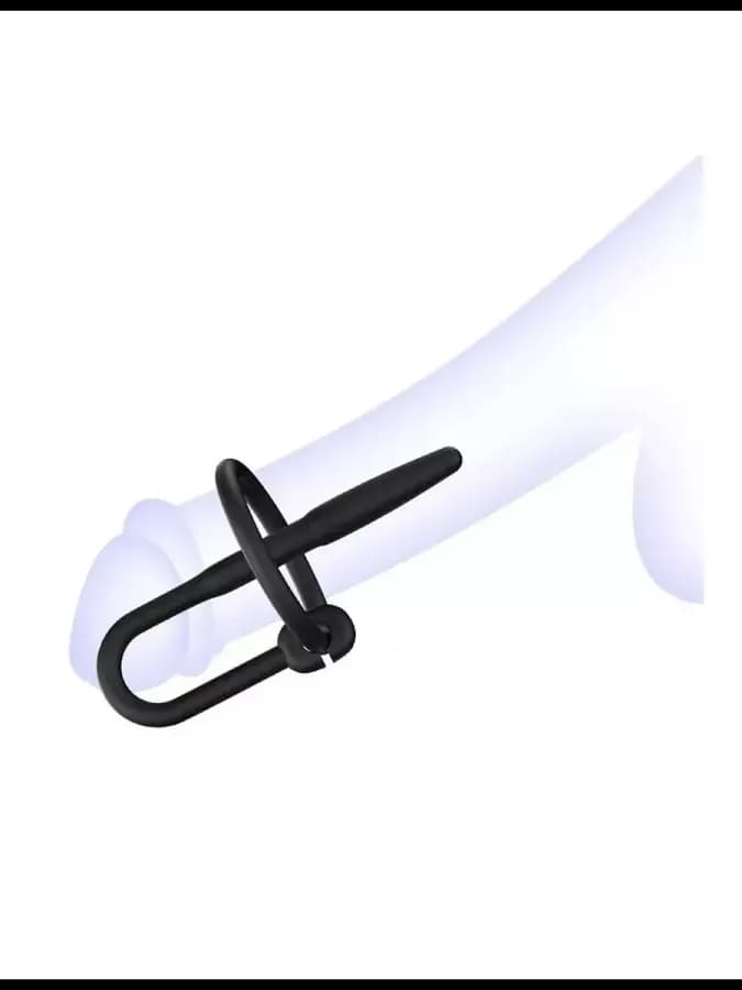 Мужской стимулятор уретры с кольцом, 7.7см — фото 3