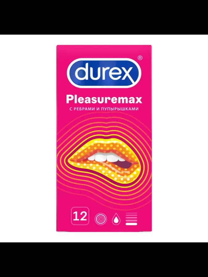 Презервативы Pleasuremax с ребрами и пупырышками, 12 шт