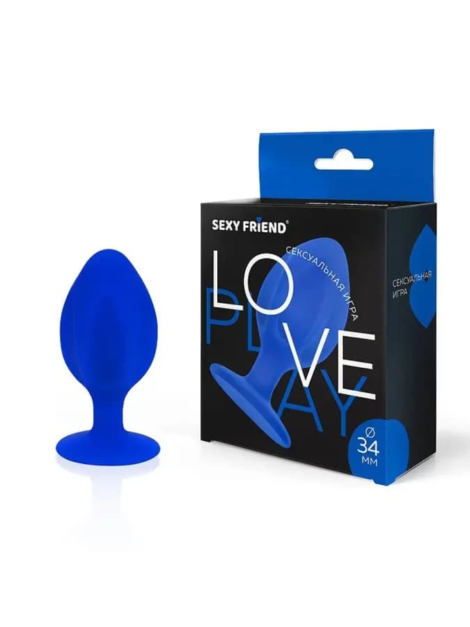 Sexy Friend Анальный стимулятор, цвет:синий, Без вибрации, 7