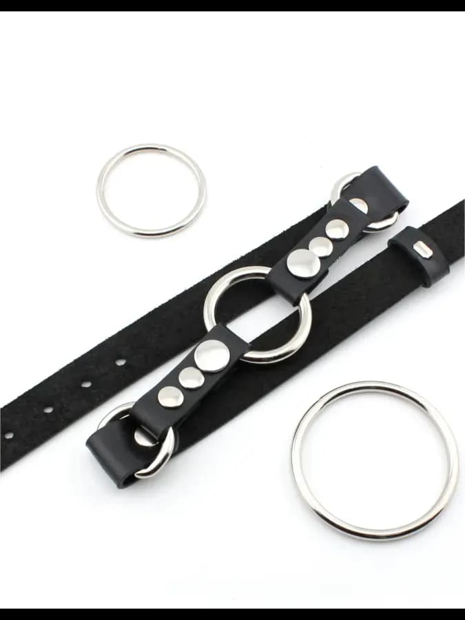 Кляп бдсм с кольцами - расширитель рта для орального секса — фото 2