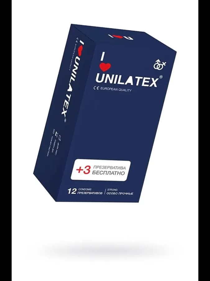 Особопрочные презервативы Unilatex Extra Strong 12+3 шт