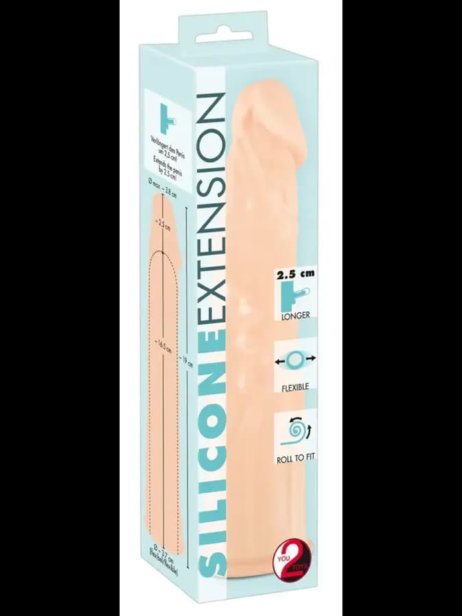 Насадка удлинитель из силикона Penis extender with bulging