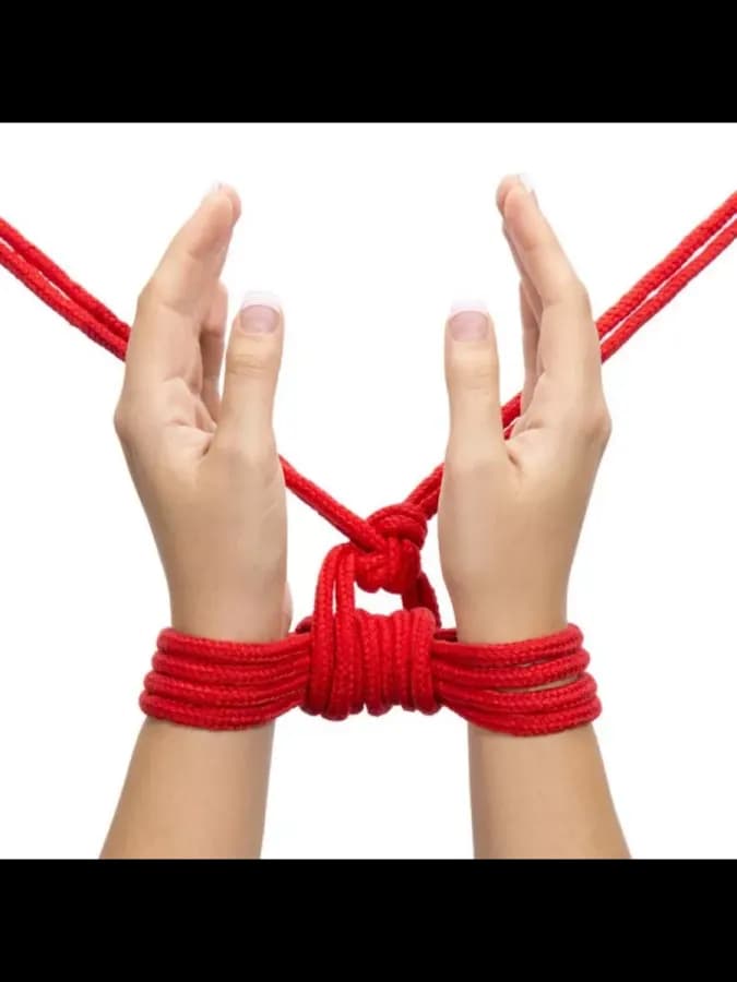 Красная веревка для связывания Fetish Bondage Rope — фото 3