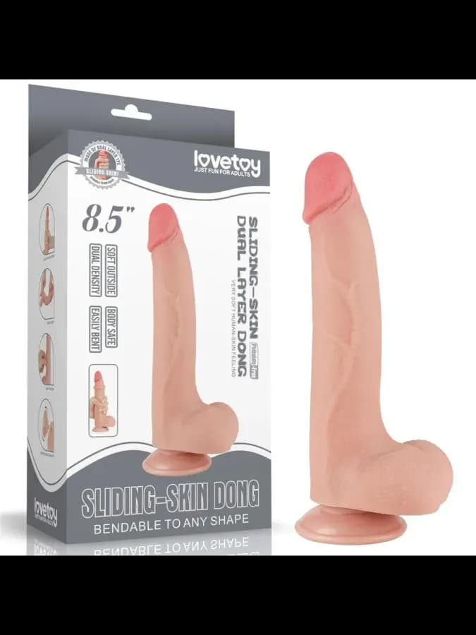 Реалистичный фаллоимитатор Sliding Skin (20*4см)