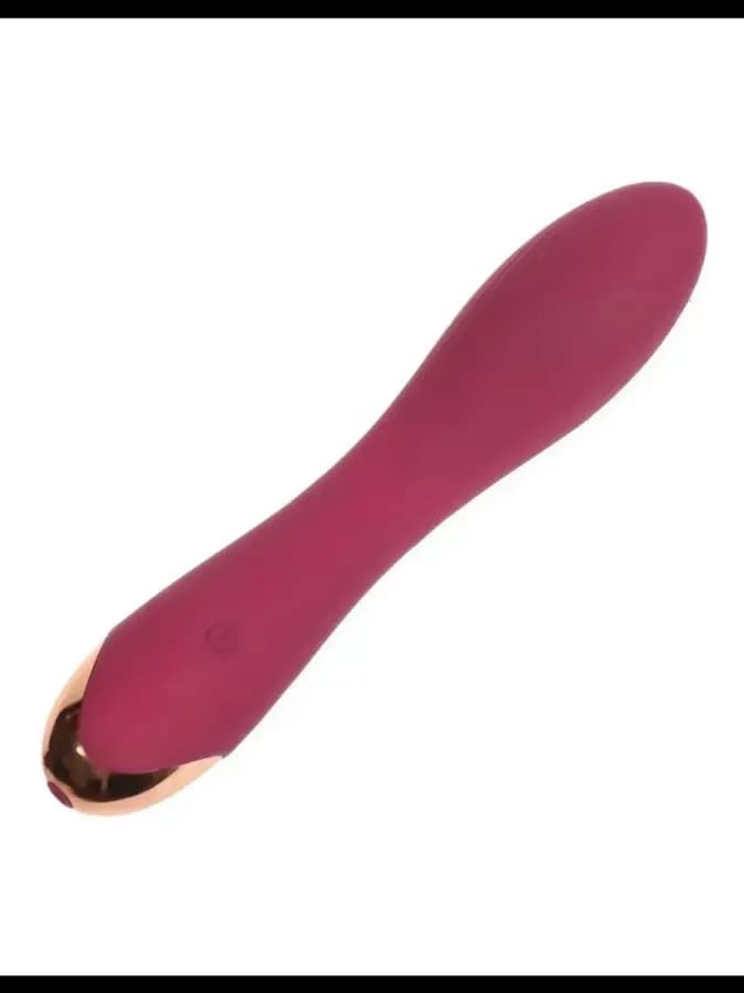 Бордовый вибратор со стимуляцией точки G, 18×3.8 см