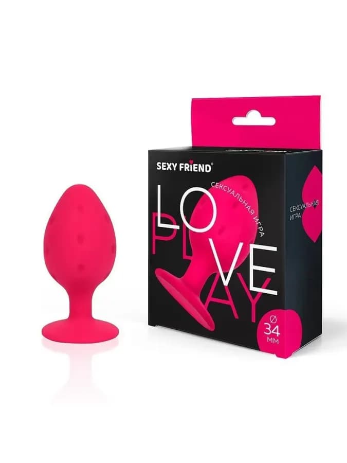 Sexy Friend Анальный стимулятор, цвет:красный, Без вибрации