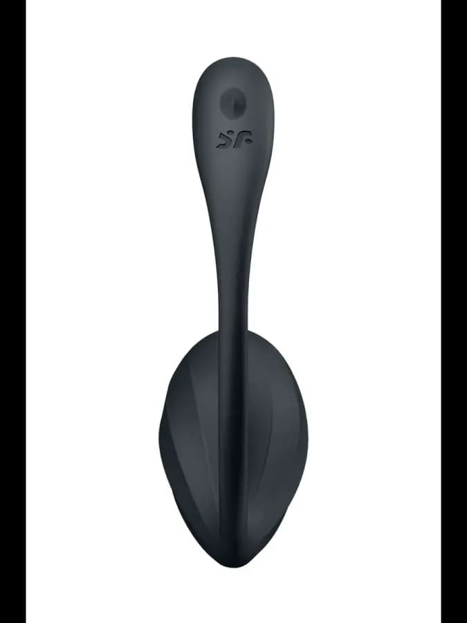 Виброяйцо Satisfyer Ribbed Petal черный (Connect App) — фото 4