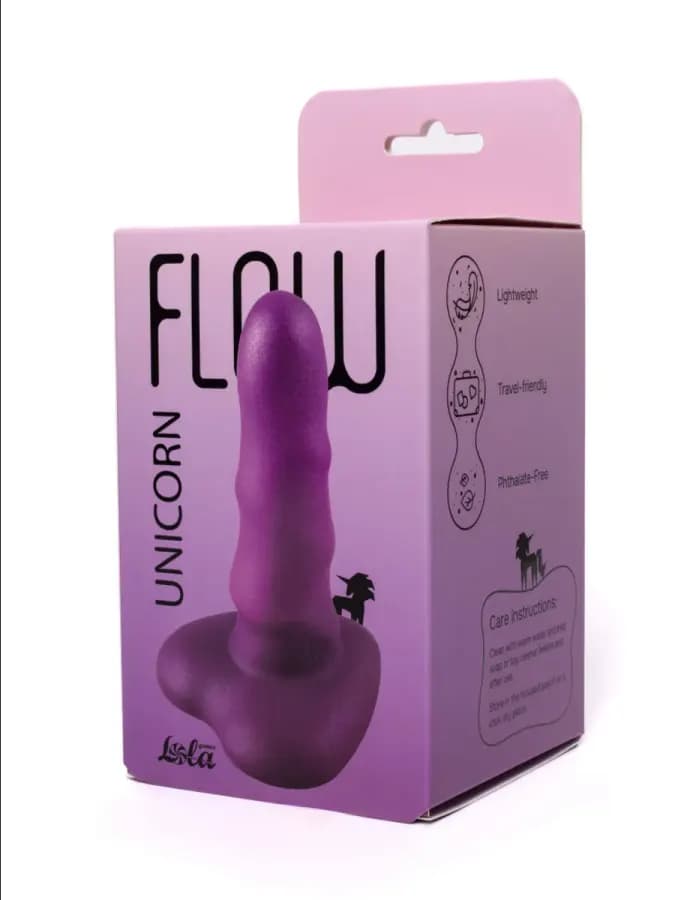 Нереалистичный дилдо Unicorn Purple Mini Light