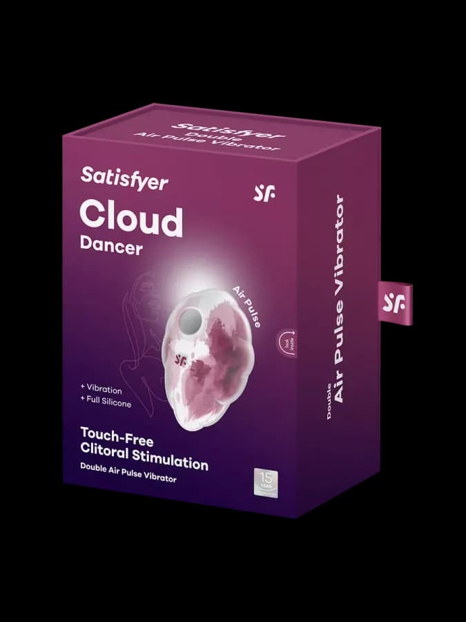 Стимулятор клитора с вибрацией и воздушной стимуляцией Satisfyer Cloud Dancer красно-белый — фото 2