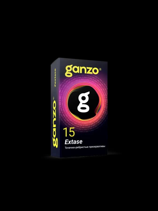 Презервативы GANZO Extase, точечно-ребристые, 15 шт