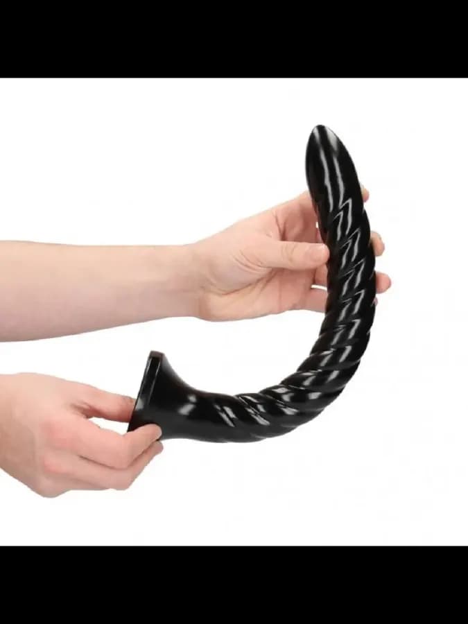 Анальная втулка змея Swirled Anal Snake черная 34,9 см — фото 2