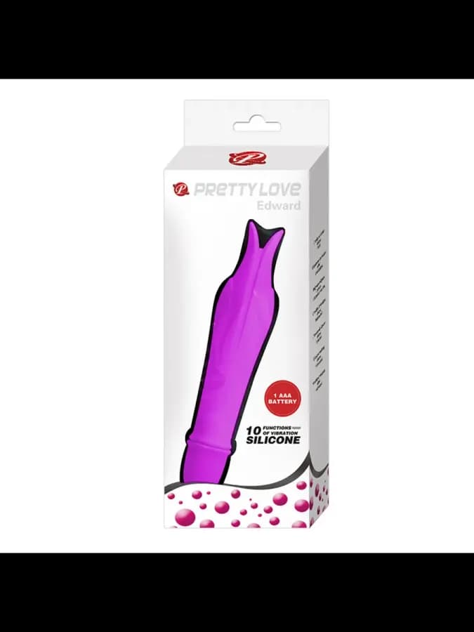 Минивибромассажер PrettyLove Edward, силикон, розовый, Китай
