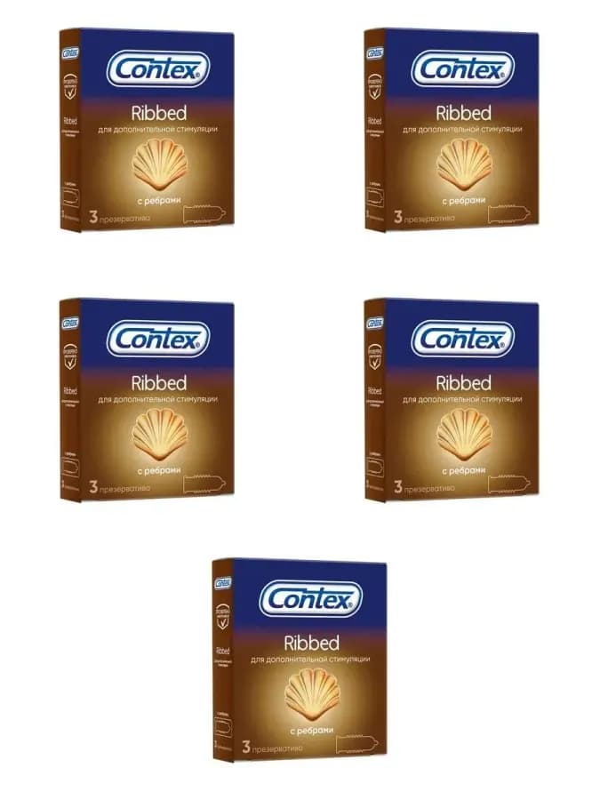Презерватив contex ribbed с ребрышками n3 5 шт