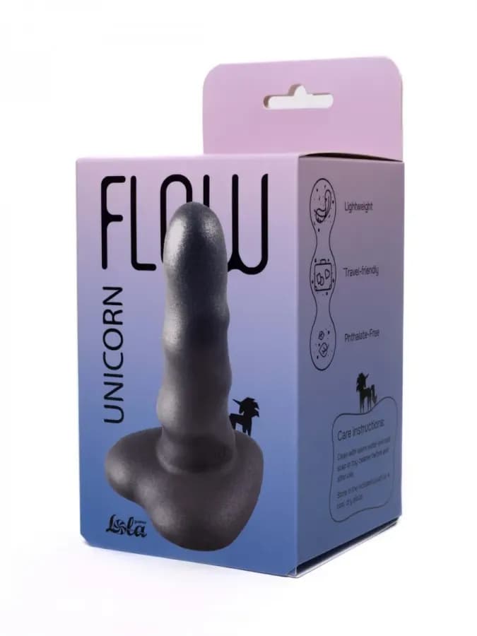 Нереалистичный дилдо Unicorn Mini Black (12,5*3,5 см)