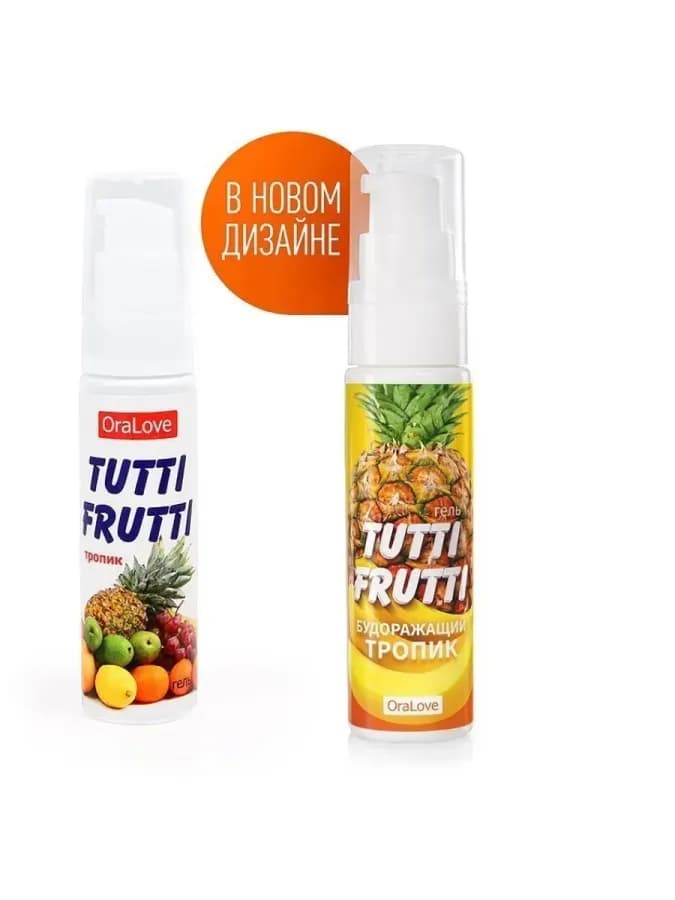 Гель-смазка Tutti-frutti со вкусом тропических фруктов