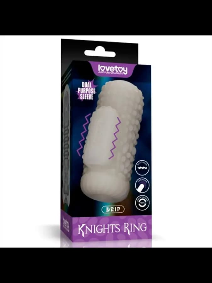 Мастурбатор-насадка с вибрацией Lovetoy Knights Ring Drip, 13,5*5,5 см