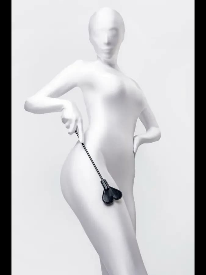 Стек Anonymo #0008, PU кожа, черный, 35 см