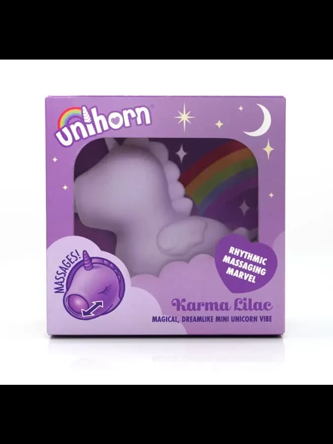 Вибромассажер Unihorn - Karma Lilac с функцией пульсации