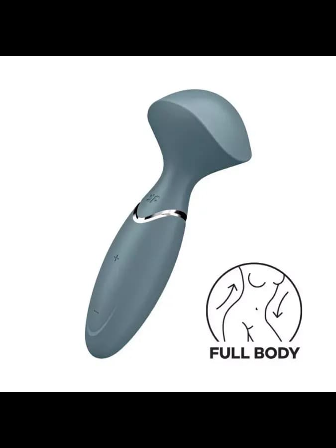 Вибратор Satisfyer Mini Wand-er stonegrey (серый) — фото 2