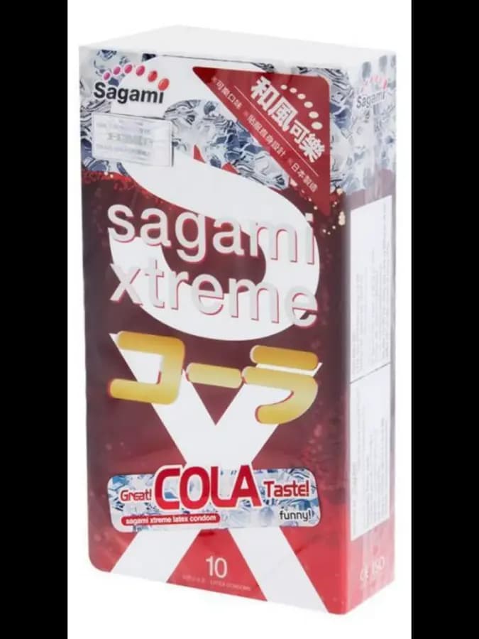Презервативы SAGAMI Xtreme Cola 10 шт. (латексные со вкусом колы)