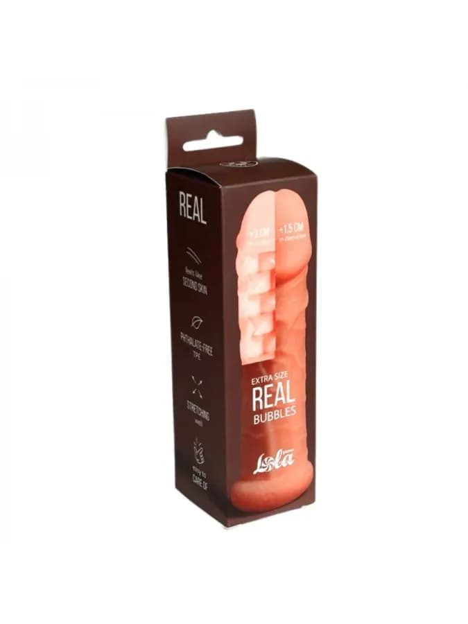 Фаллоудлинитель Real Extra Size Bubbles (15,5*3,5 см) — фото 3