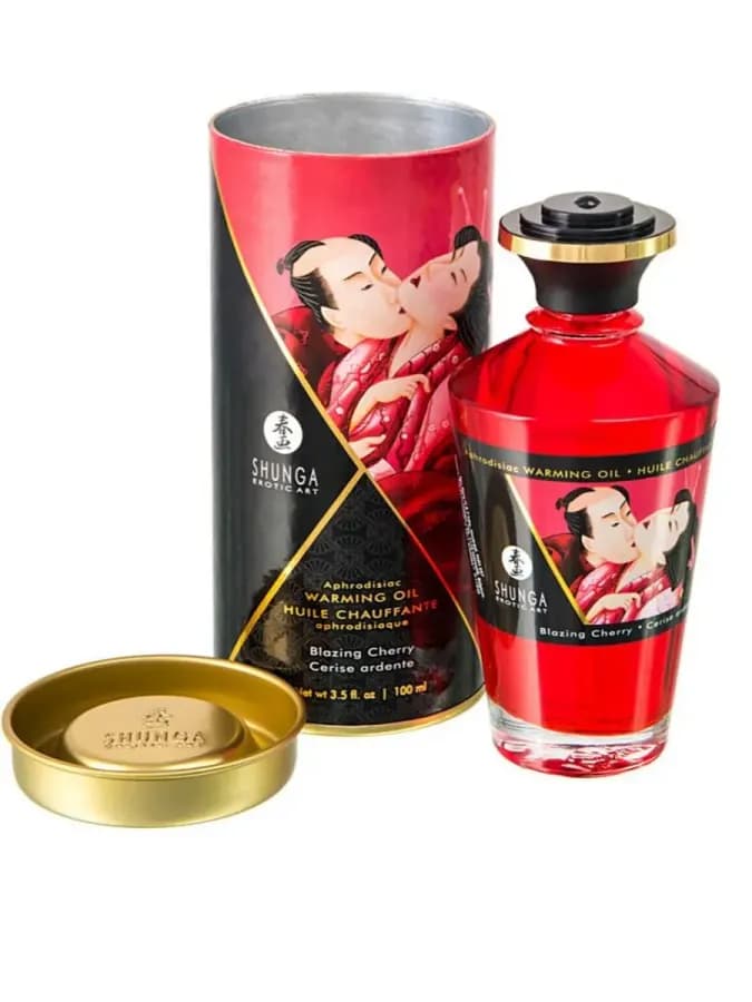 Массажное интимное масло Shunga с ароматом вишни, 100 мл