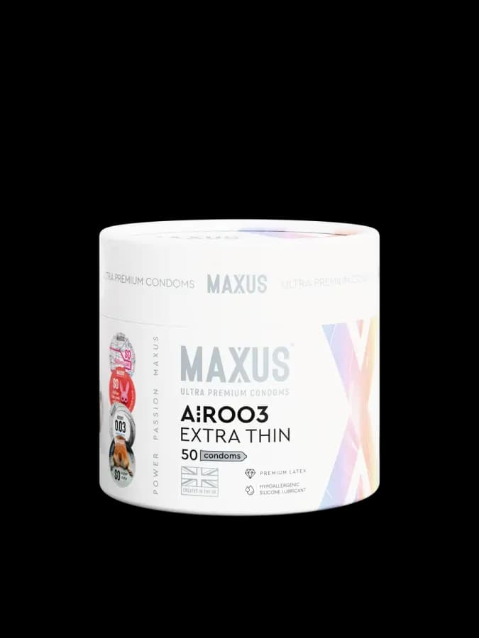 Презервативы MAXUS AiR 003 экстратонкие с кейсом в подарок 50 шт