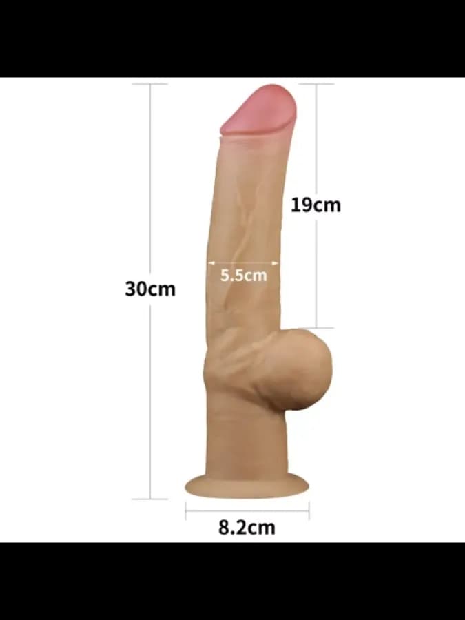 Фаллоимитатор KING SIZED с двойным покрытием Lovetoy (30*5,5 см.)