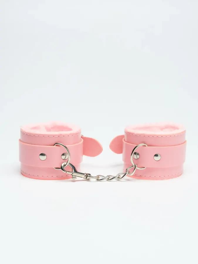 Наручники бдсм розовые мягкие для секс игр