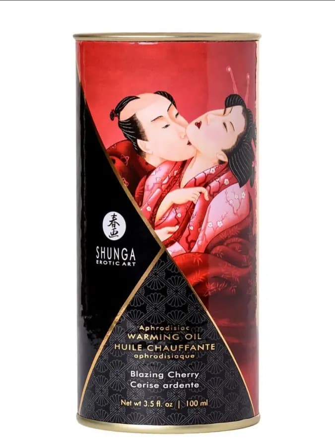 Массажное интимное масло Shunga с ароматом вишни, 100 мл — фото 2