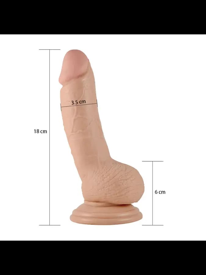 Реалистичный фаллоимитатор Lovetoy (18×3,5 см) — фото 2